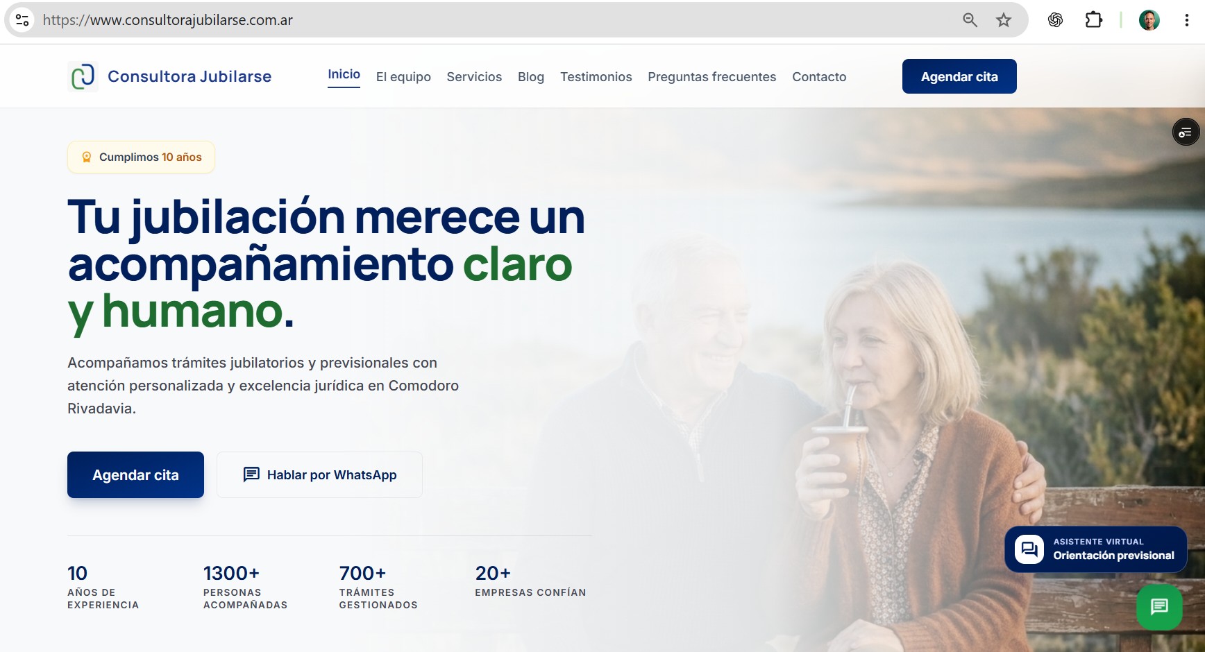 Sitio web de Consultora Jubilarse
