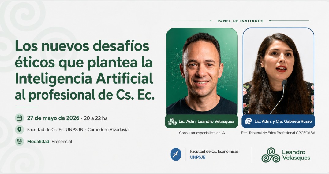 Placa de la charla sobre los nuevos desafíos éticos de la inteligencia artificial